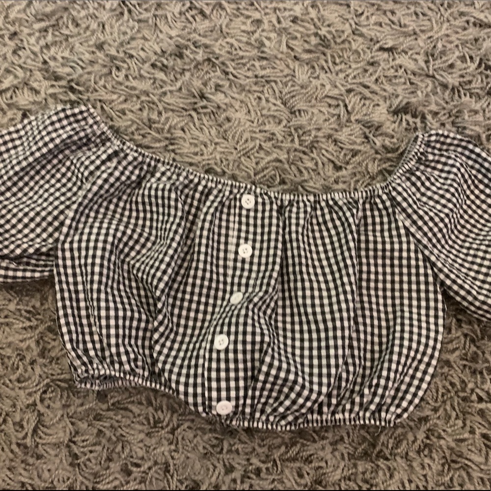 Checkered crop top
